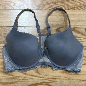 Body by Victoria Racerback Demi 38D Front Closure Lace Bra